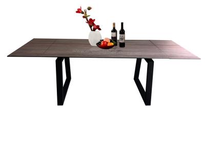 China HPL Laminated Modern Extension Dining Table Eco Friendly Scratch Proof for sale