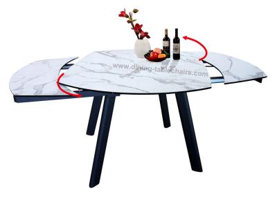China Horsebelly Luxury Extended Dining Room Table With HPL Laminate 1.7 Meter for sale