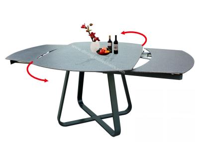 China 1.9 Meter Extension Dining Table , Stone Coated Industrial Dining Table for sale