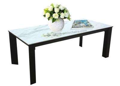 China Rectangle Ceramic Topped Dining Table for sale