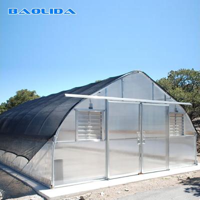 China Hot Dip Galvanized Steel Plastic Film Greenhouse Grow Tent Size Customized for sale