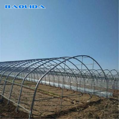 China Large Mental Material Single Span Tunnel Plastic Greenhouse Uv Resistant Clear Sheeting for sale