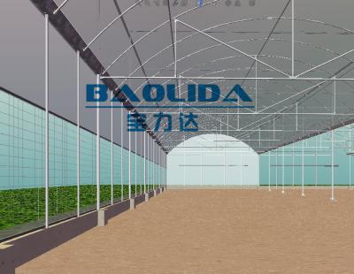 China Hard Corrugated 8m Width Plastic Film Greenhouse Wind Resistant for sale