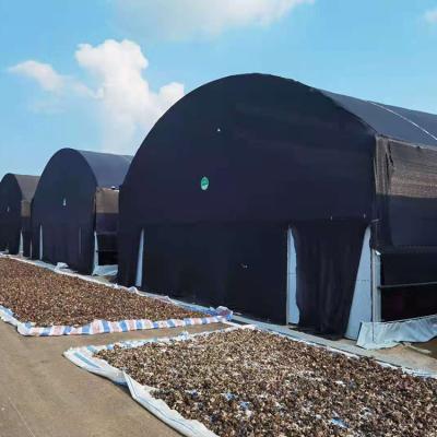 China Uv Protected Arch Mushroom Poly Tunnel Greenhouse for sale