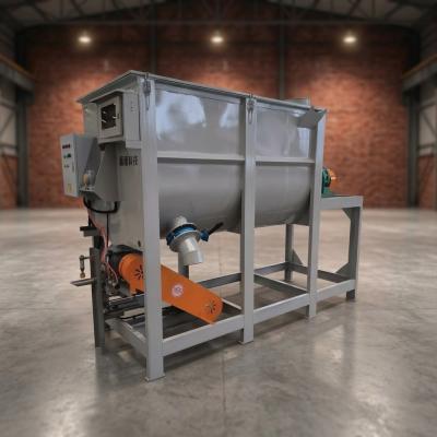 High-precision 1/2/3 Ton Horizontal Carbon Steel Ribbon Mixer Automatic ...