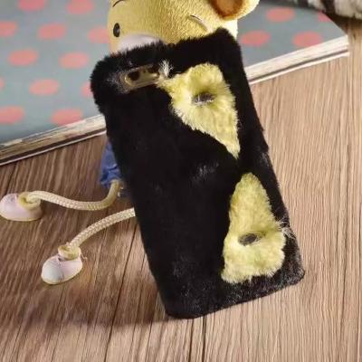 China PC Plush Monster Full Rabbit Hair Handmade Cell Phone Case Back Cover For iPhone 7 6s Plus for sale