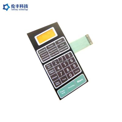 China Home Appliance Flexible Membrane Keyboard PET Button Material Embossed for sale
