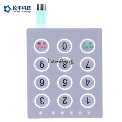 China Pantone PET Membrane Switch , Polyester Membrane Switch Keyboard for sale