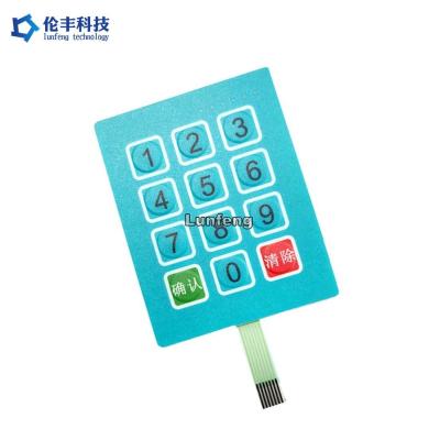 China PET Polyester Flat Membrane Switch , Custom Tactile Membrane Keypad for sale