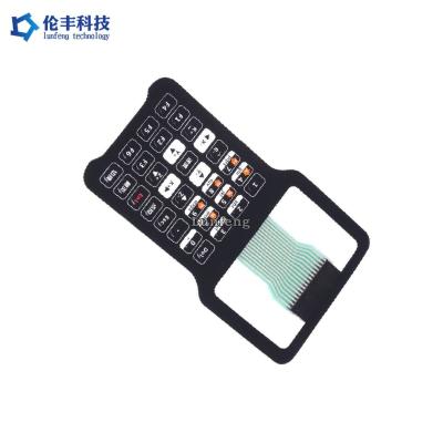 China PET Transparent LCD Flat Membrane Switch Matte Surface Keypad for sale