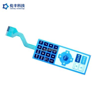 China PET Tactile Keypad Waterproof Membrane Keypad with ZIF Connector for sale
