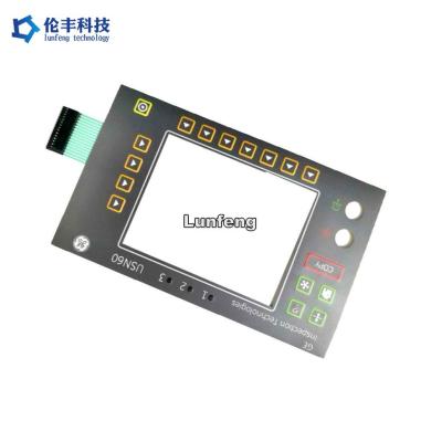 China Interruptor de membrana del contraluz LED, interruptor de membrana de la bóveda del metal con los agujeros en venta
