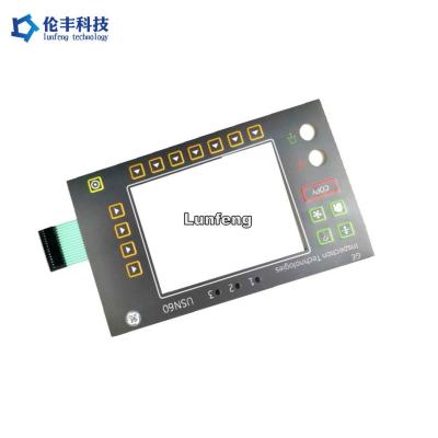 China Embossing Switch Waterproof Membrane Keypad LED Backlight LCD Window for sale