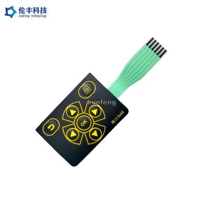 China Interruptor de membrana impermeable del poliéster, interruptor de membrana de grabación en relieve 3M9448 en venta