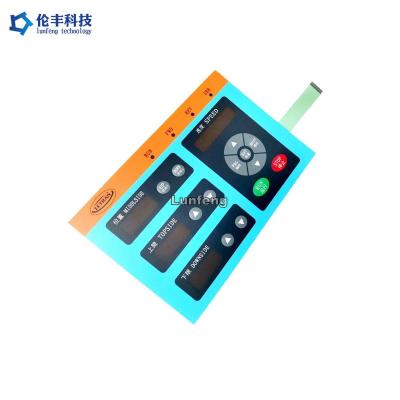 China 2.54mm Pitch LEDs Membrane Switch Keypad Transparent Black Window for sale