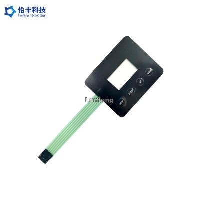 China Glossy Surface Tactile Membrane Switch Overlay Transparent LCD Window for sale