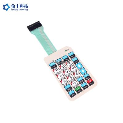 China Interruptor de membrana del poliéster LED, teclado del interruptor de membrana de la bóveda del metal en venta