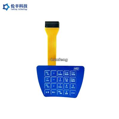 China OEM Metal Dome Membrane Switch , 1.0mm Pitch Metal Dome Tactile Switch for sale