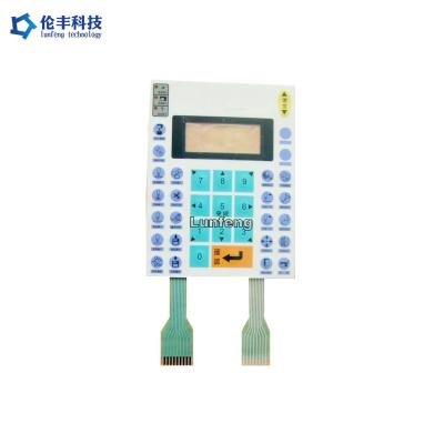 China Polyester Membrane Switch Keypad , Two Circuits ZIF Connector Membrane Key Pad for sale