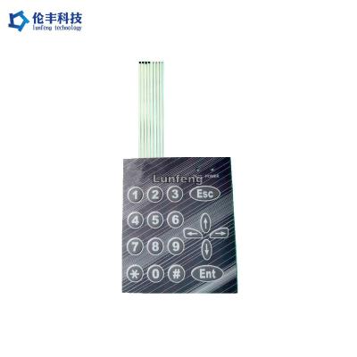 China Teclado de membrana plano autoadhesivo, ODM del OEM del teclado del interruptor de membrana en venta