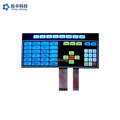 China Aangepast formaat plat membraantoetsenbord, niet-tastbaar aangepast membraantoetsenbord Te koop
