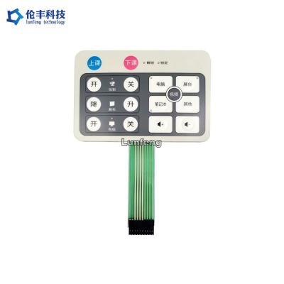 China Interruptor de membrana modificado para requisitos particulares del diseño LED, telclado numérico grabado en relieve de la membrana de las llaves LED en venta