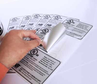China Rasguño de impresión resistente ULTRAVIOLETA de la etiqueta de plata de la etiqueta engomada del código de barras CMYK de las hojas de la etiqueta engomada en venta