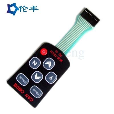 China 3M 468 Adhesive Matte Tactile Metal Dome Switch PET PC Membrane Keypad Panel for sale
