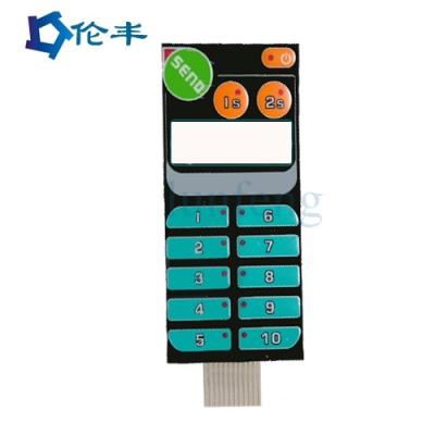 China Screen Printing Membrane Switch Pad Pantone Color Circuit Metal Dome Tactile Switch for sale