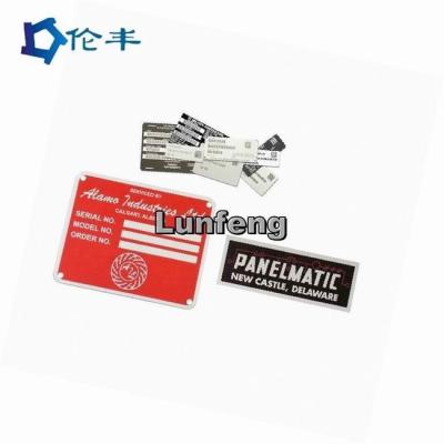 China Metal Sticker Aluminum Nameplate Pantone Blank Logo Die Punching for sale
