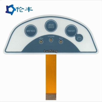 China FPC Membrane Tactile Metal Dome Switch 3M 467 Adhesive LEDs Custom Tactile Keyboard for sale
