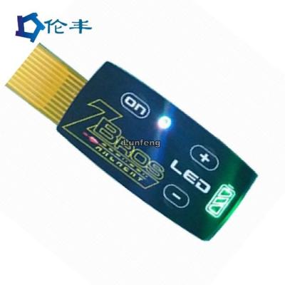 China Waterproof Led Membrane Switch Metal Domes Tactile Back Light LGF Design for sale