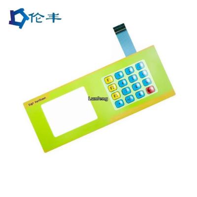 China o gráfico dos interruptores de membrana 3m9080A cobre a folha de prova da membrana do PVC do PC da janela do LCD à venda