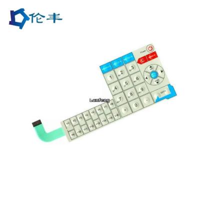 China Medical Equipment Custom Control Panel Overlay Emboss 3M 467 Tactile Dome Button for sale