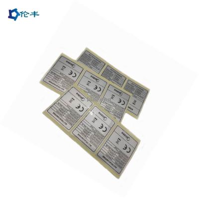 China CMYK Silver Sticker Label UV Proof PDF AI Flexo Printing Silver Foil Sticker Paper for sale