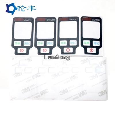 China Custom PET PC PVC Membrane Graphic Overlay Panel For Alcohol Tester for sale