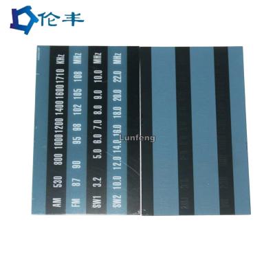 China Custom PET PC Front Panel Graphic Panel For Radio for sale