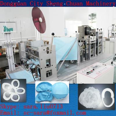 China Automatic Colorful Disposable Bouffant Cap Making Machine for sale