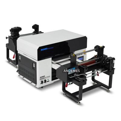 China Indumentária Impressora de 6 cores A3 Dimensão Impressora UV led UV de piso plano Impressora de rolo para rolo Impressora 3060 UV dtf Com verniz à venda