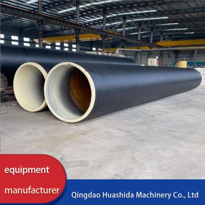 China Rigid Polyurethane Spraying Polyethylene Winding Prefabricated Directly Buried Insulating Pipes Production Line for sale