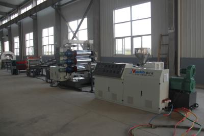 China Breite 500-3000 mm Extrusionsleitung für PP-Plastik-HDPE-Blattfolien 200-1000 kg/h zu verkaufen