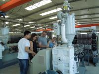 Quality Three Roller Calender Plastic Sheet / Board Extrusion Line Heat & Cold for sale