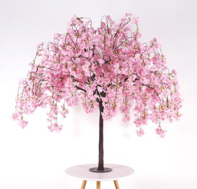 China 4'' Artificial Weeping Cherry Blossom Tree Hand Making for sale