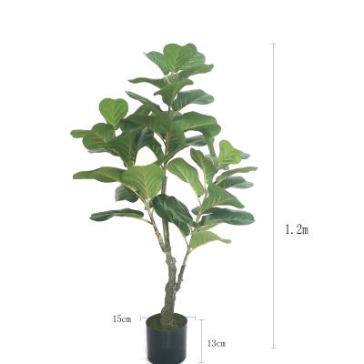 China ODM H1.2m Artificial Fig Leaf Tree , Natural Trunk 4ft Artificial Trees for sale