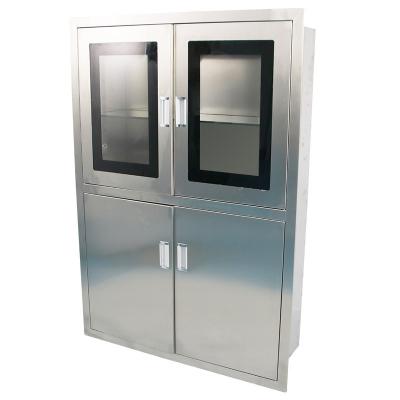 China Thick 1.2mm Stainless Steel Medical Cabinet Hospitatal Furniture for sale