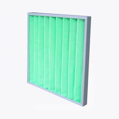 China Non Woven Synthetic Fiber G4  Washable Air Filter Pleated Panels for sale
