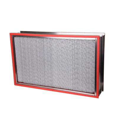 China CE Baking Furnace Exhaust Cleanroom HEPA Filters Red Silicone Glue for sale