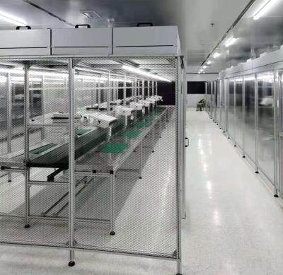China Softwall Class 10000 Down Flow Cleanroom Booth With LED Light for sale