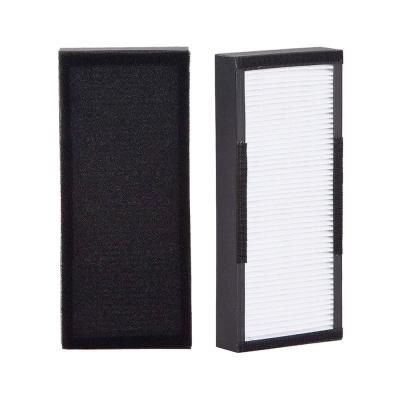 China Black Cartridge HEPA Pure Air Filter Panels Fiberglass Pleat Pack for sale