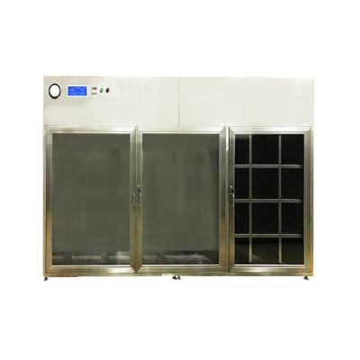 China Laminar Flow Cleanroom Garment Cabinet HEPA Filter Stainless Steel Wardrobe for sale